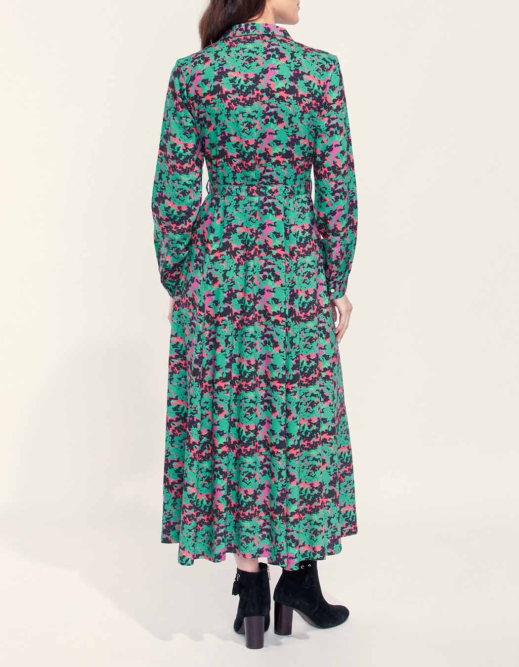 Robe chemise longue imprimée ALI