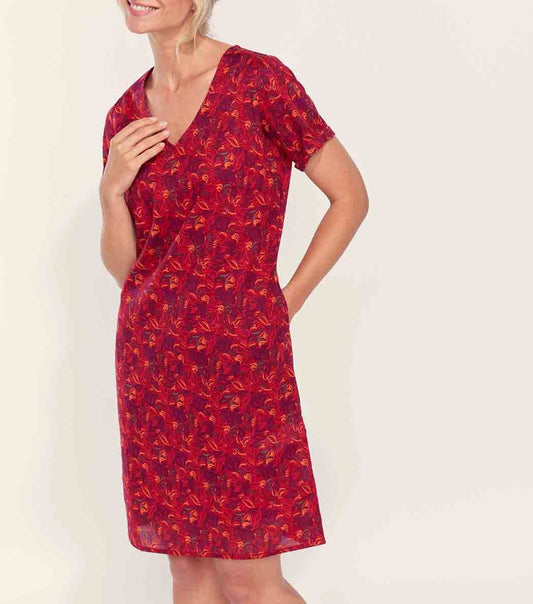 Robe imprimée courte coton bio JALA