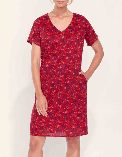 Robe imprimée courte coton bio JALA