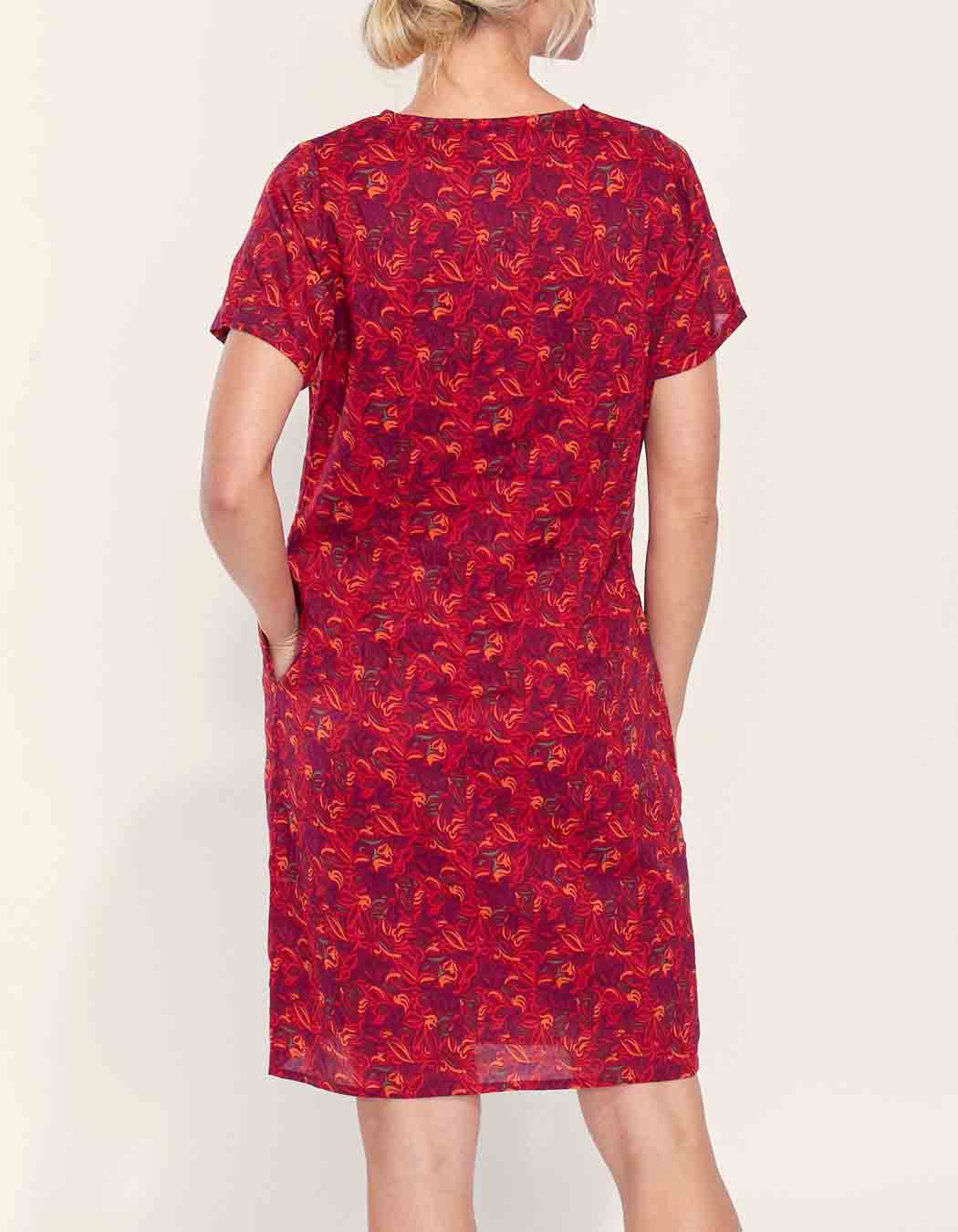 Robe imprimée courte coton bio JALA