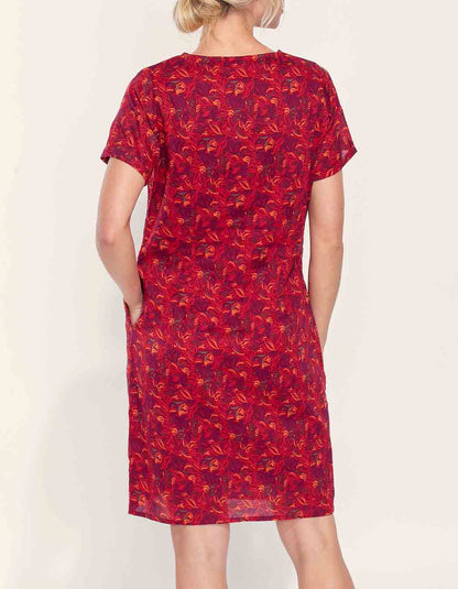Robe imprimée courte coton bio JALA