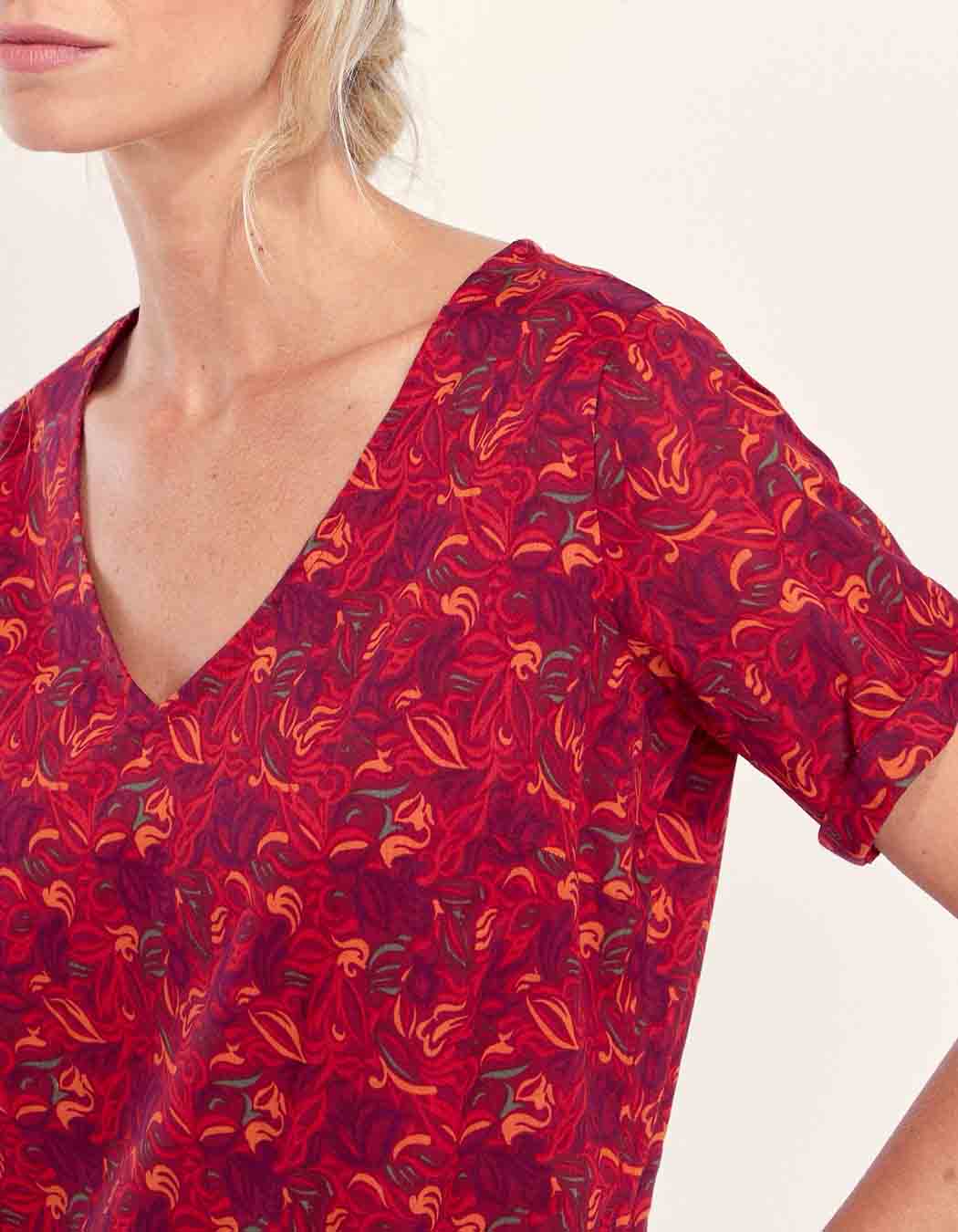 Robe imprimée courte coton bio JALA