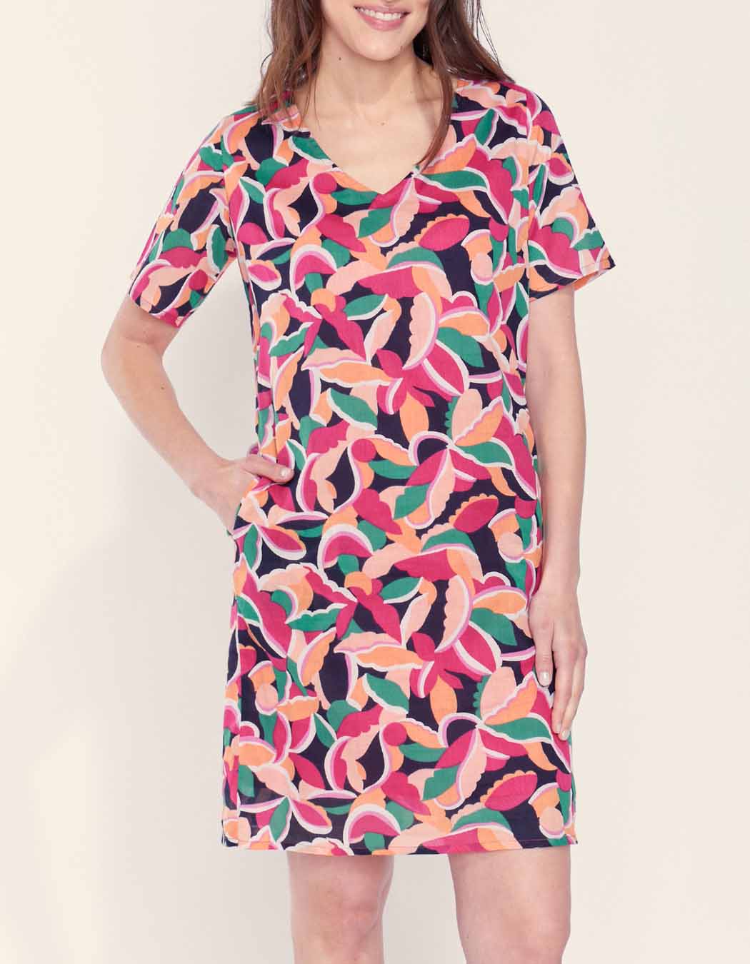 Robe imprimée courte coton bio JALA