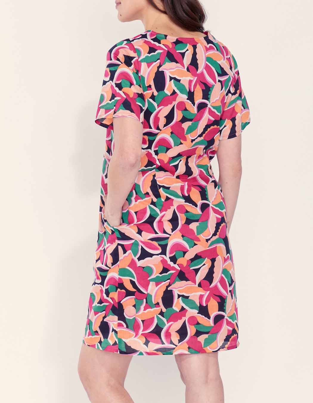 Robe imprimée courte coton bio JALA