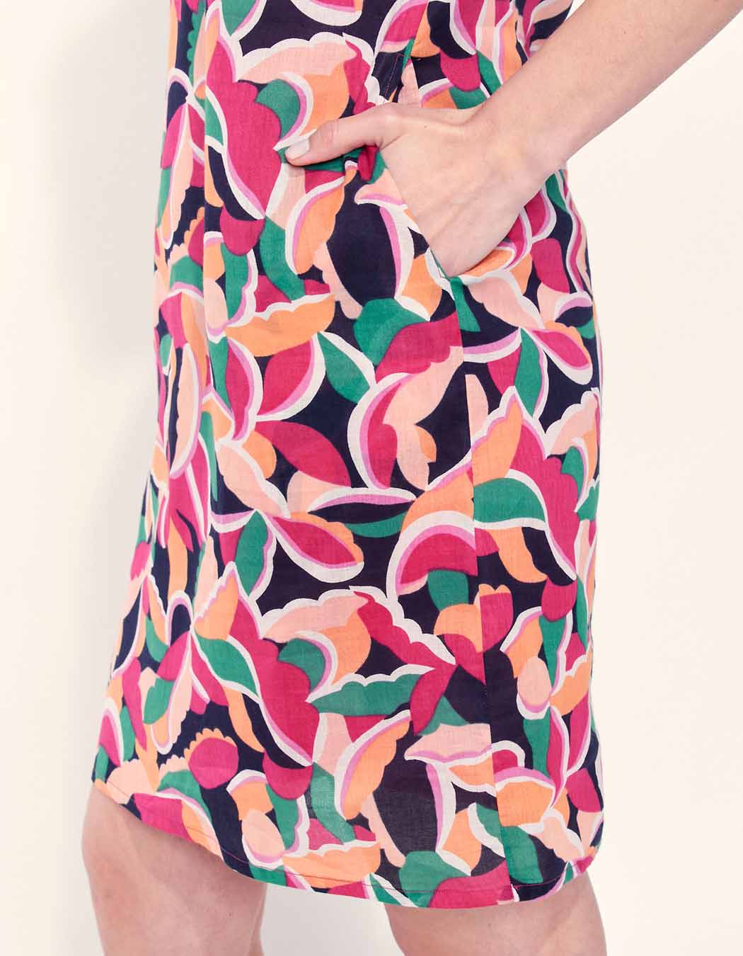 Robe imprimée courte coton bio JALA