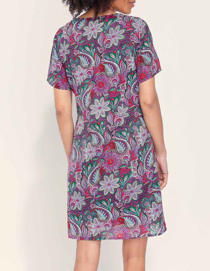 Robe imprimée courte coton bio JALA