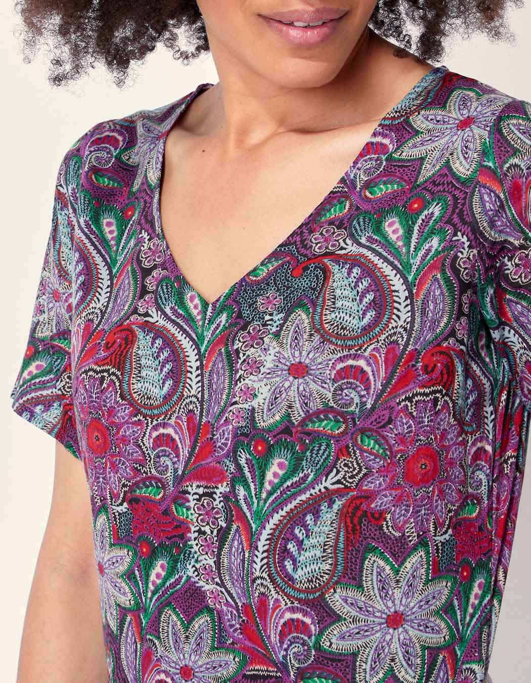 Robe imprimée courte coton bio JALA
