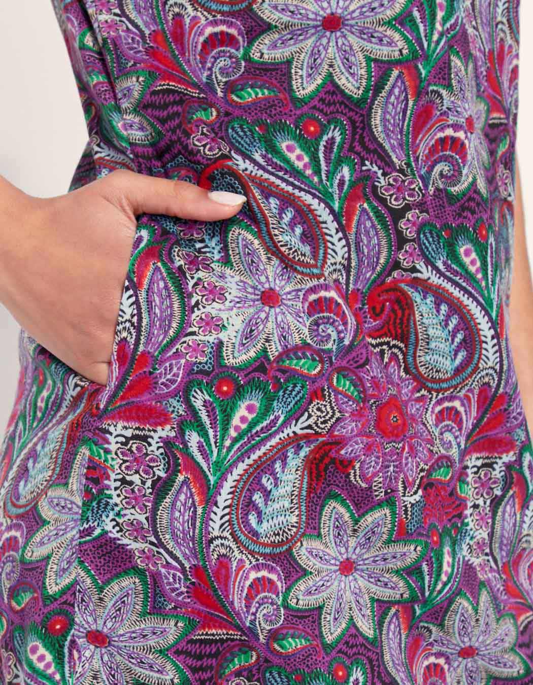 Robe imprimée courte coton bio JALA