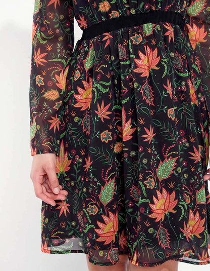 Robe fluide voile imprimée DASKAL