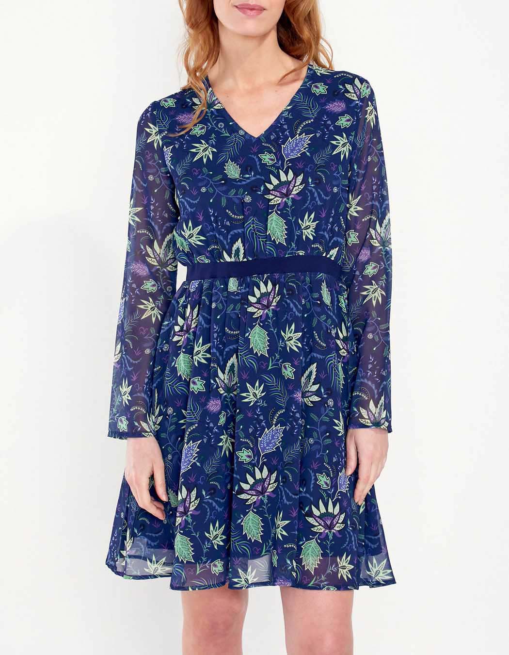 Robe fluide voile imprimée DASKAL