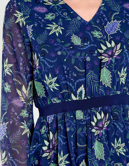 Robe fluide voile imprimée DASKAL