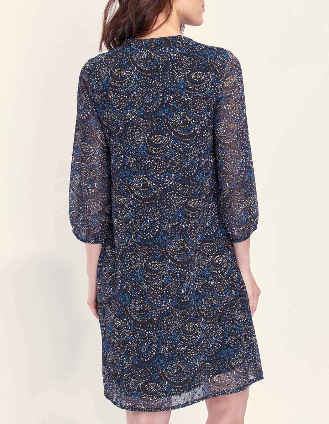 Robe imprimée évasée doublée AKALIA