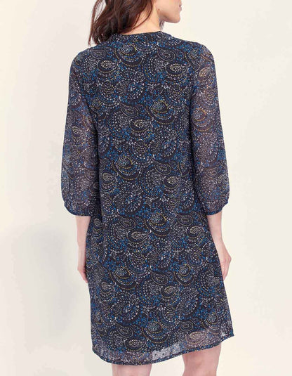 Robe imprimée évasée doublée AKALIA