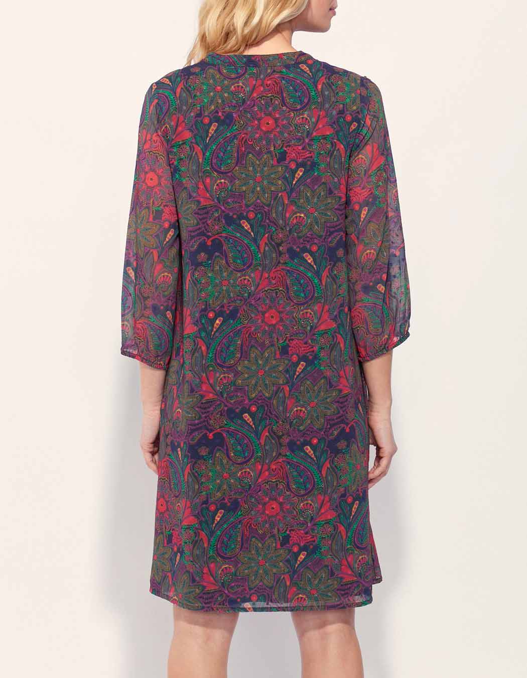 Robe imprimée évasée doublée AKALIA
