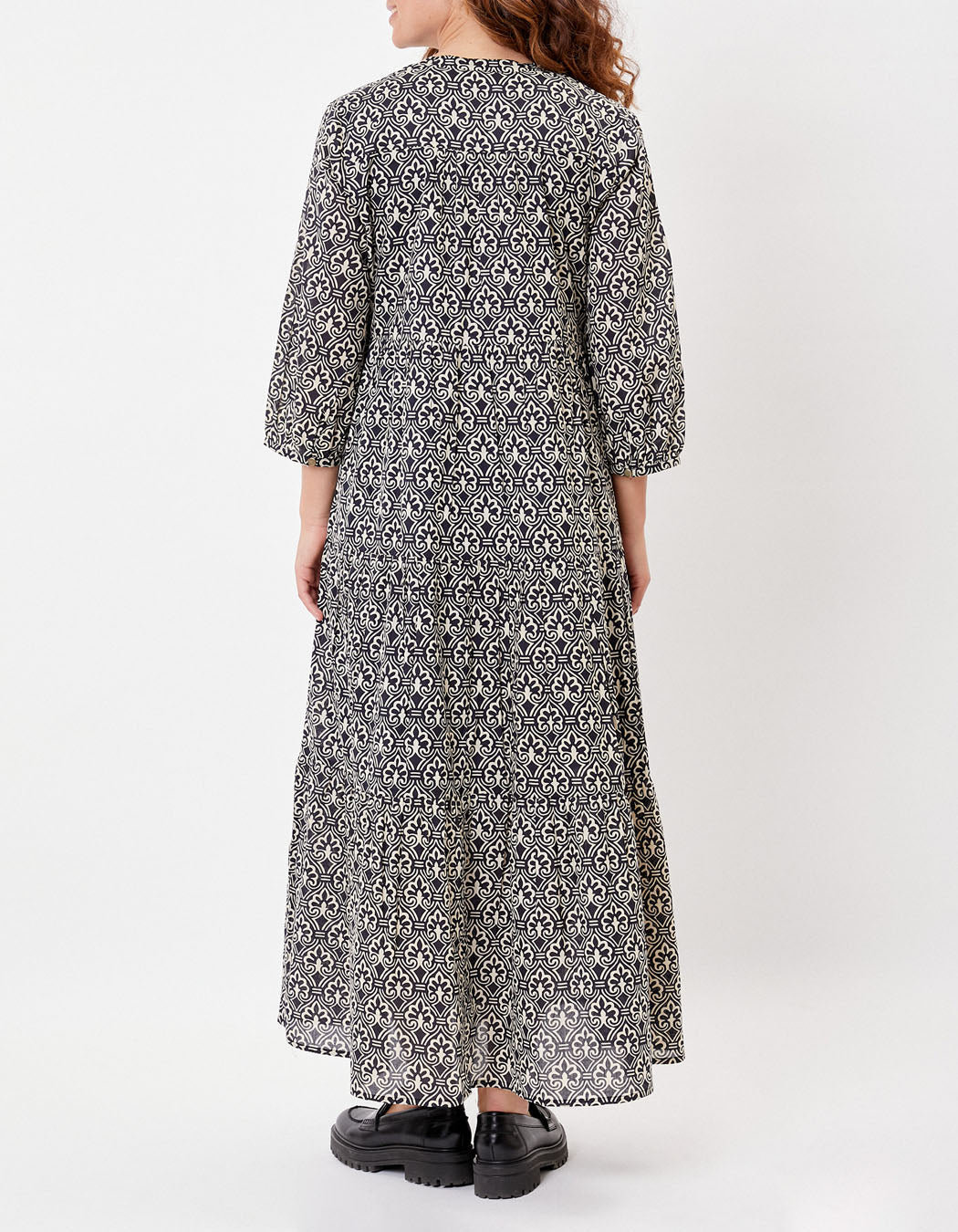 Robe longue voile de coton bio évasée CATALEYA