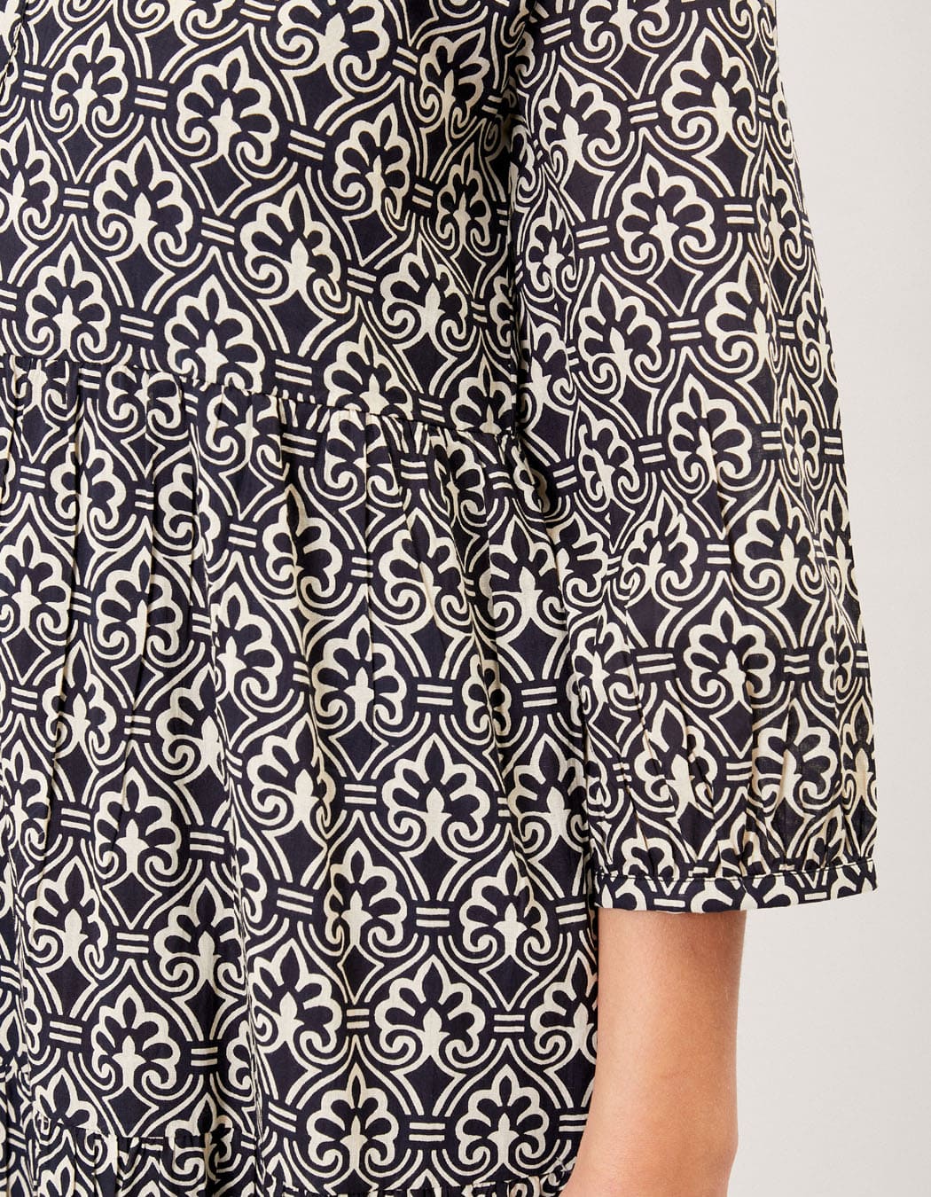 Robe longue voile de coton bio évasée CATALEYA