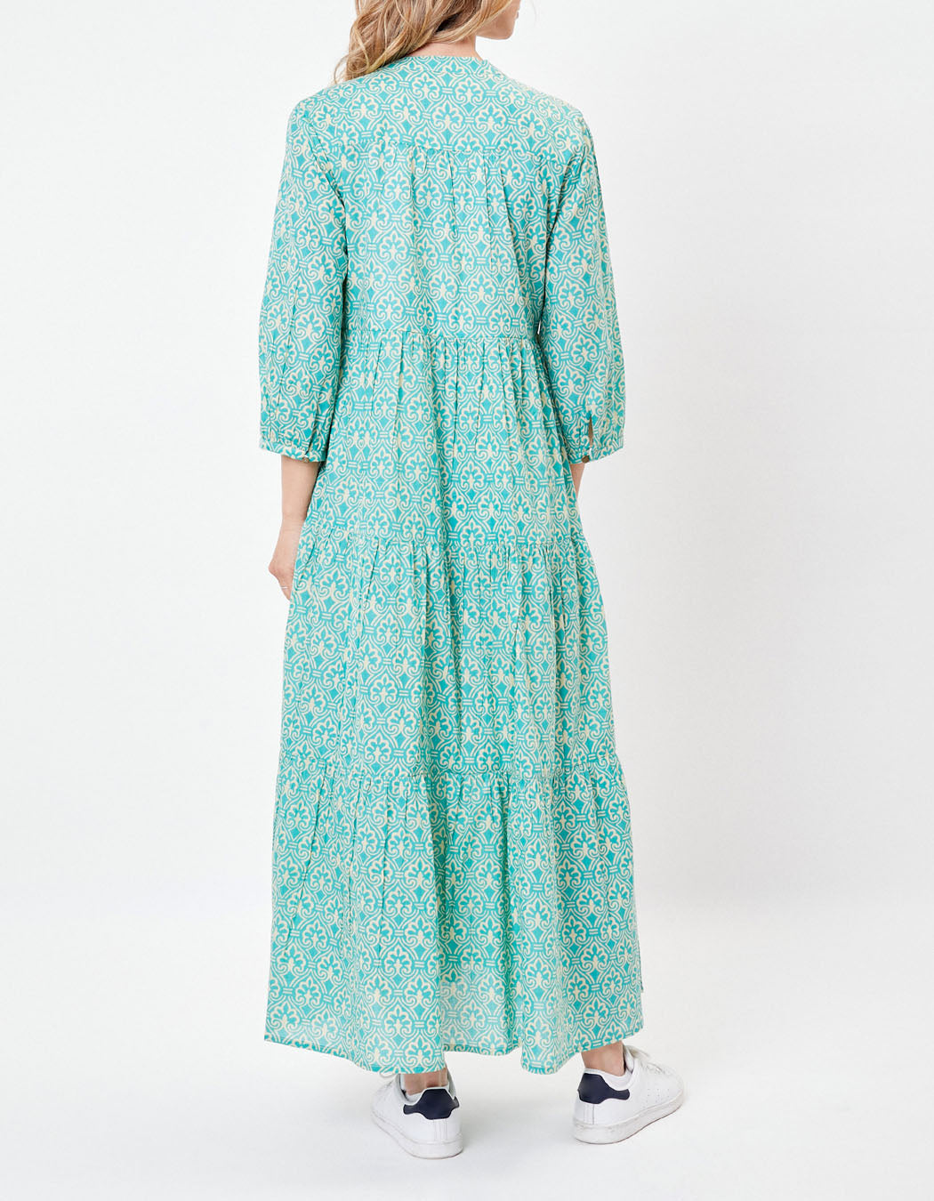 Robe longue voile de coton bio évasée CATALEYA