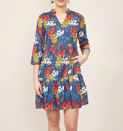 Robe ample imprimée coton MIYAMA