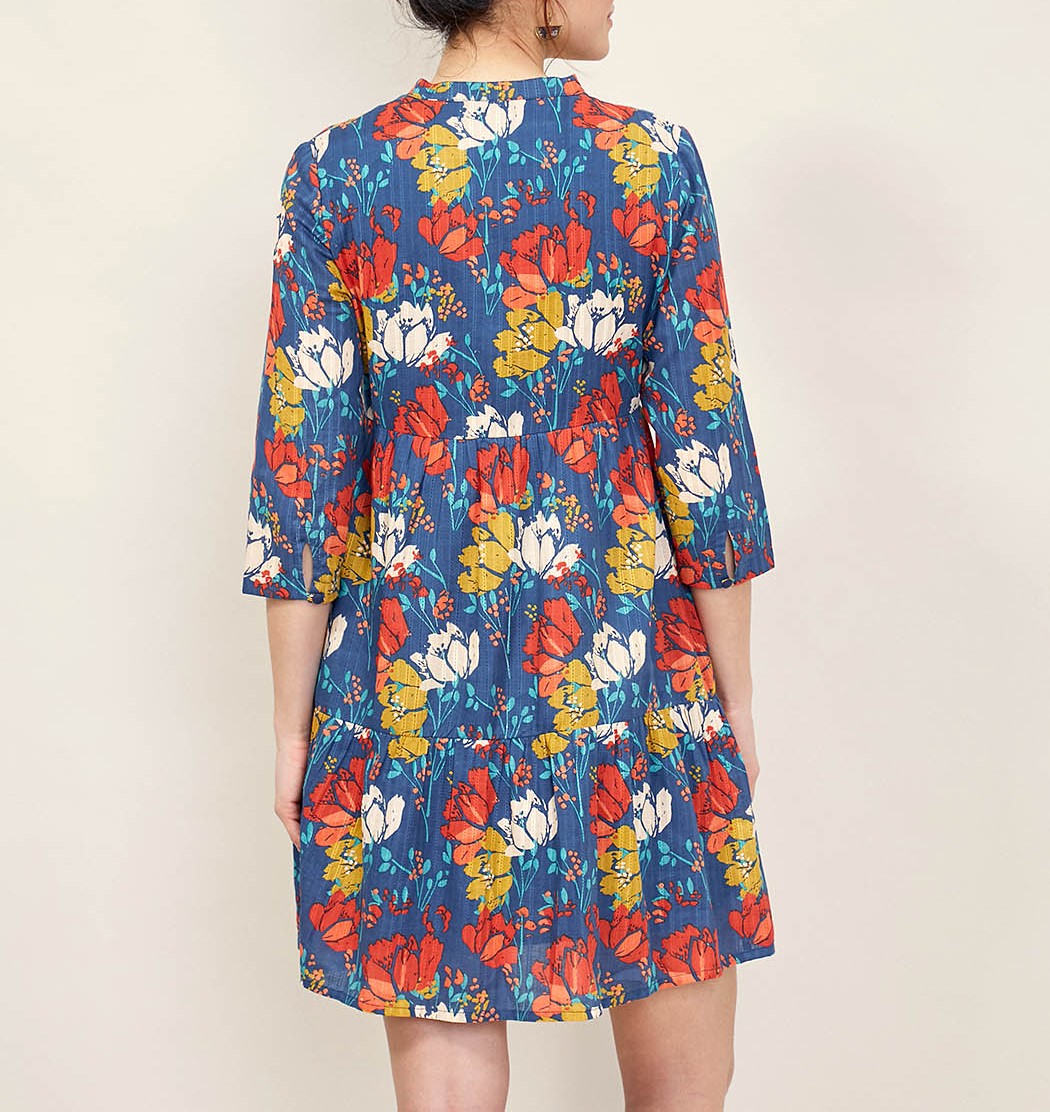 Robe ample imprimée coton MIYAMA