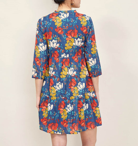 Robe ample imprimée coton MIYAMA