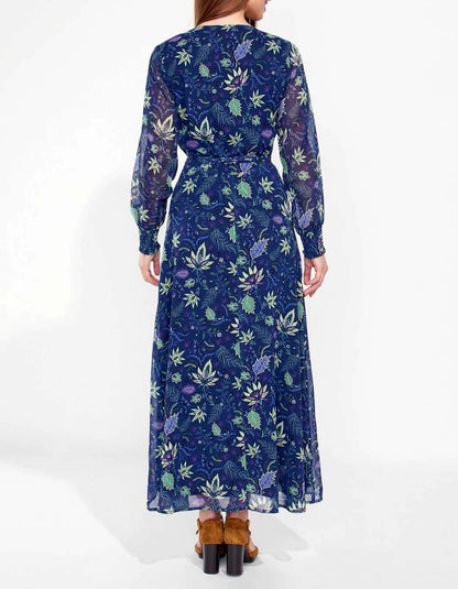 Robe longue fluide voile imprimée MALADA