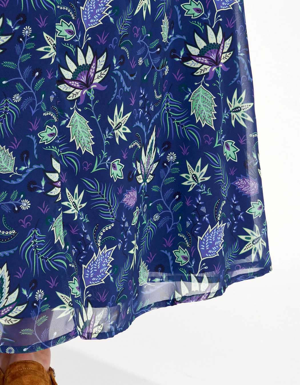 Robe longue fluide voile imprimée MALADA