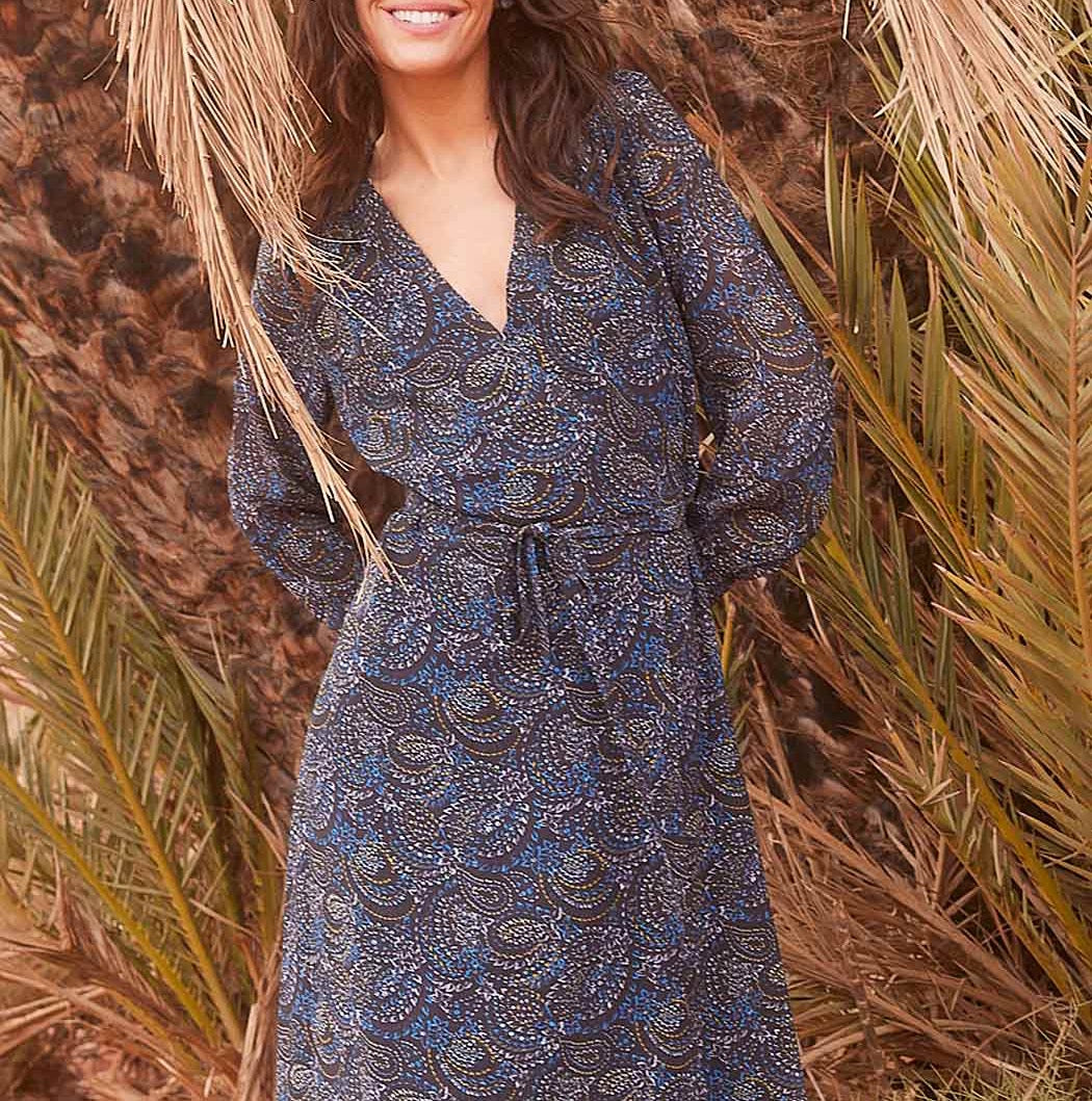 Robe longue fluide imprimée MALADA