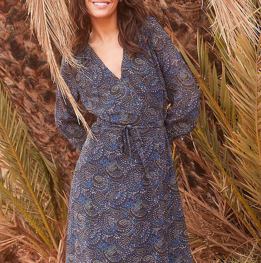 Robe longue fluide imprimée MALADA