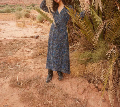 Robe longue fluide imprimée MALADA