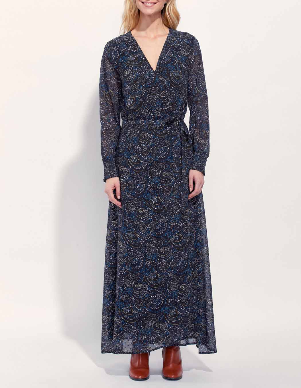 Robe longue fluide imprimée MALADA