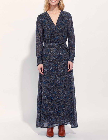 Robe longue fluide imprimée MALADA
