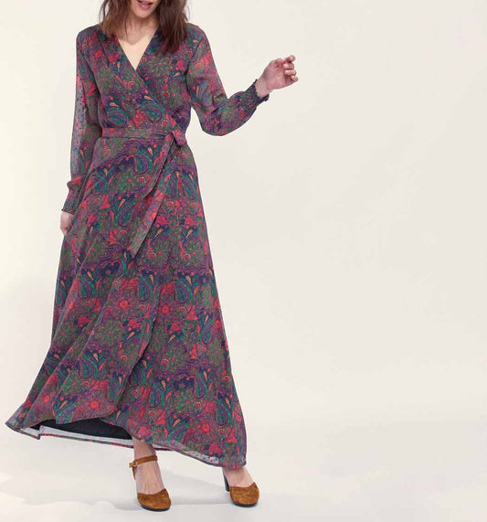 Robe longue fluide imprimée MALADA