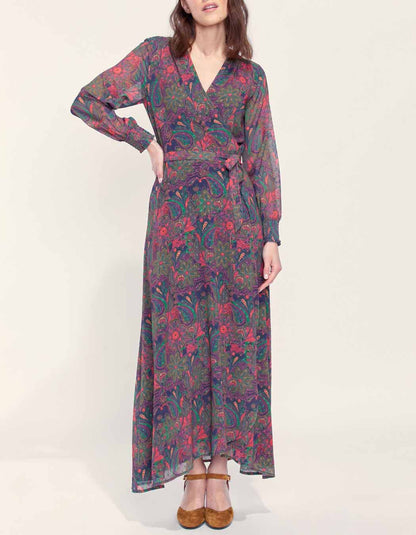 Robe longue fluide imprimée MALADA