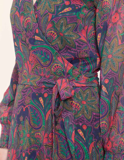 Robe longue fluide imprimée MALADA