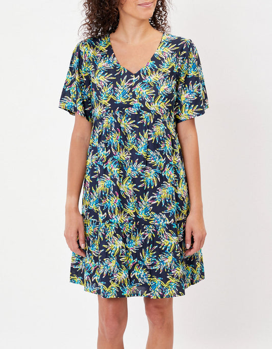 Robe coton bio évasée à volants NUSANE