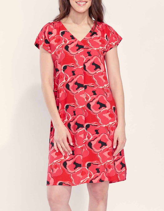 Robe imprimée fluide évasée TATOUINE