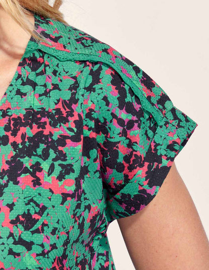Robe imprimée fluide évasée TATOUINE