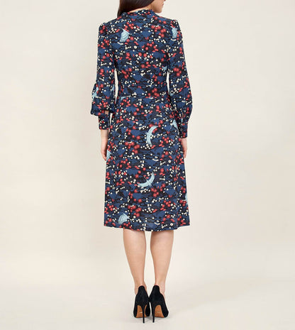 Robe midi fluide imprimée RITSOUKO