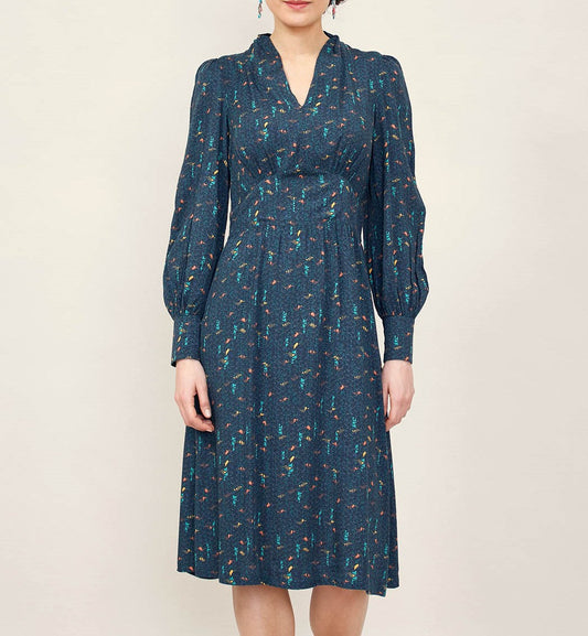 Robe midi fluide imprimée RITSOUKO