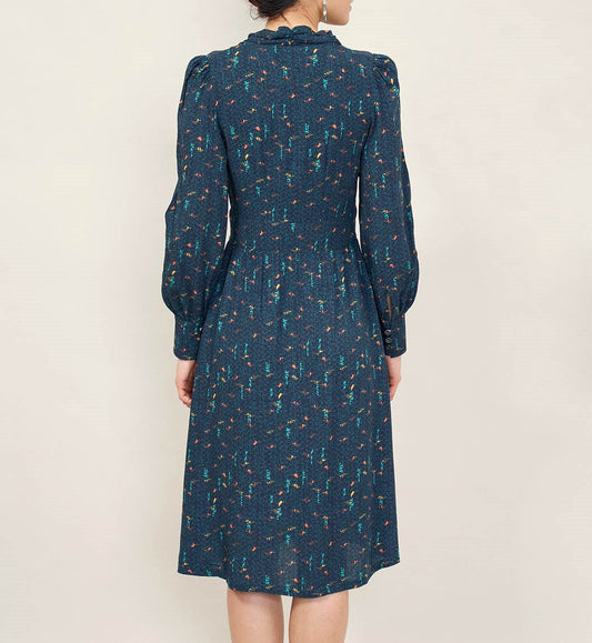 Robe midi fluide imprimée RITSOUKO
