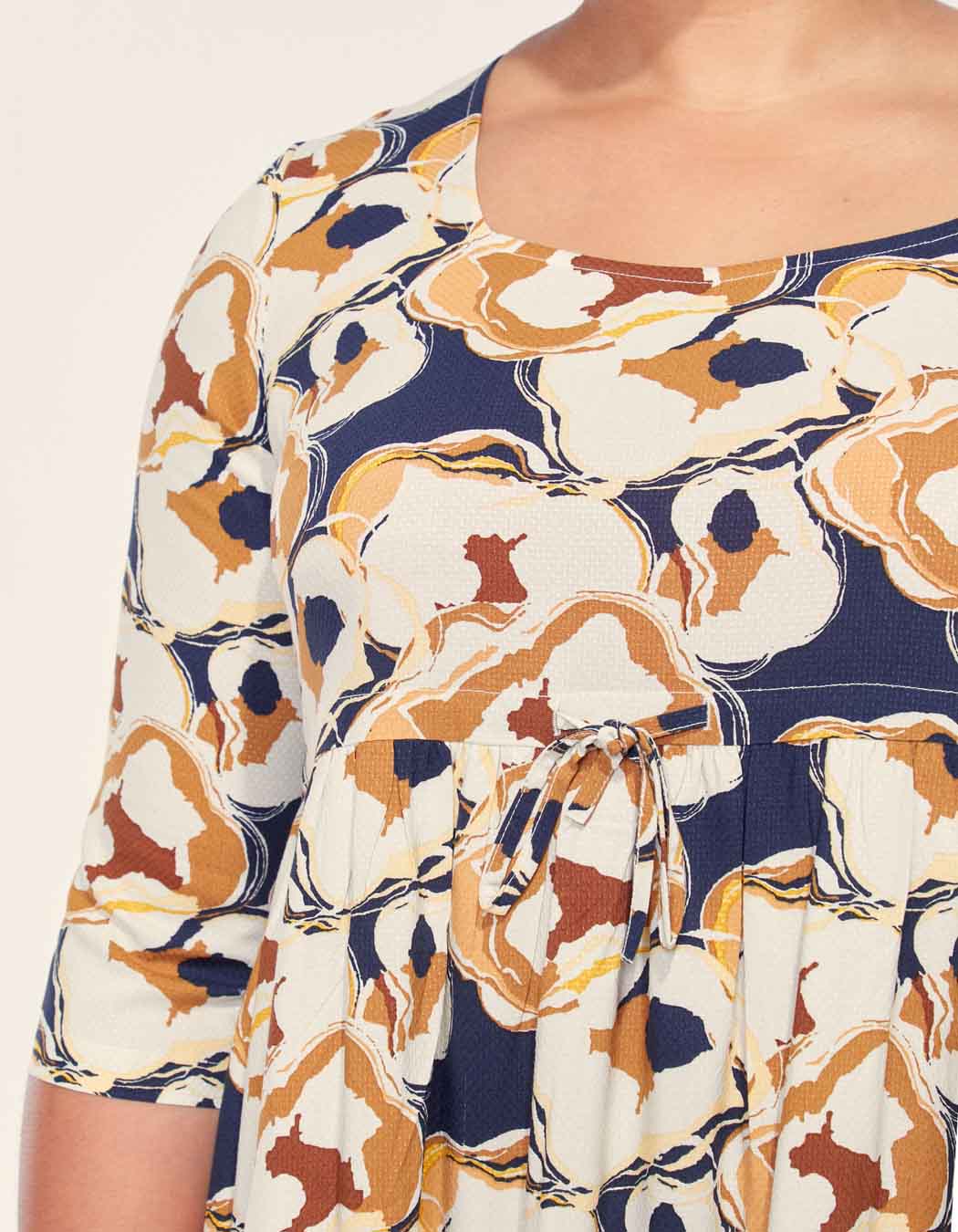 Robe longue imprimée évasée fluide TALA