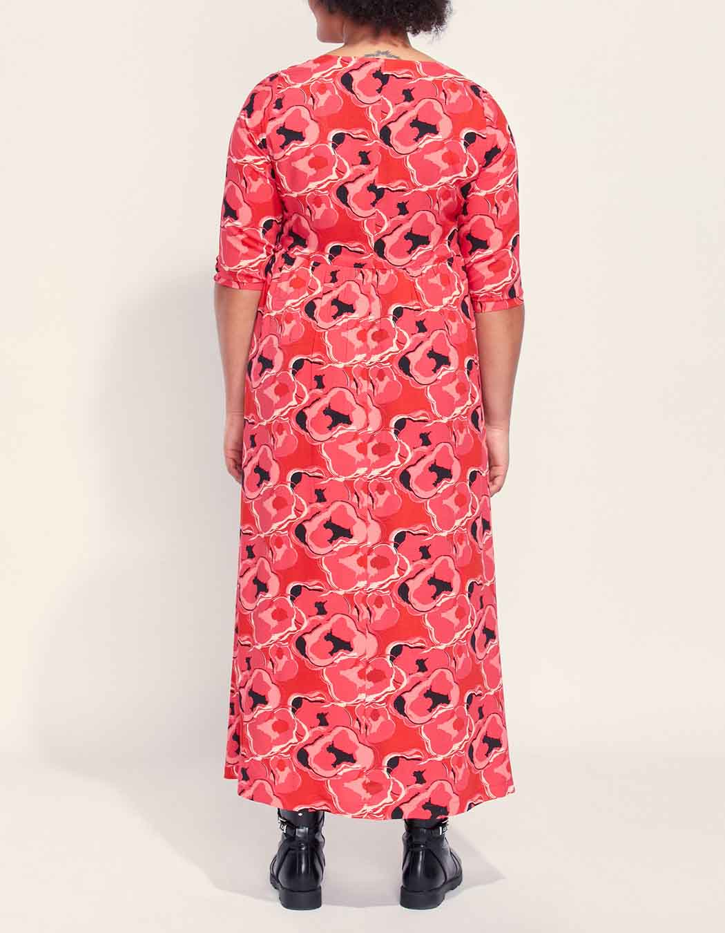 Robe longue imprimée évasée fluide TALA