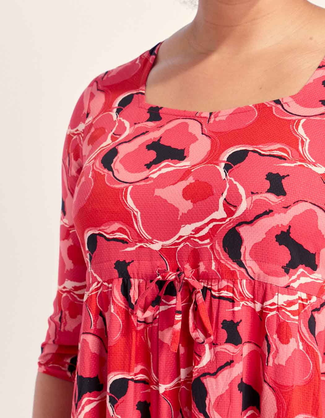 Robe longue imprimée évasée fluide TALA