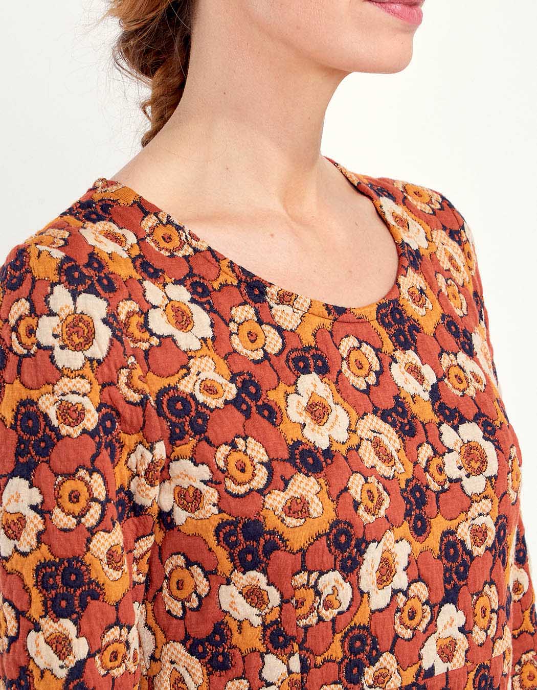 Robe en maille fleurie WABI