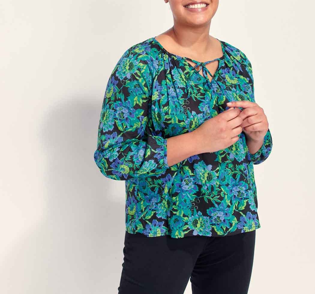 Blouse imprimée coton bio AYANA