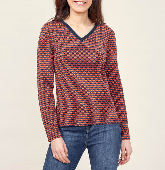 T-shirt imprimé col V BIWA