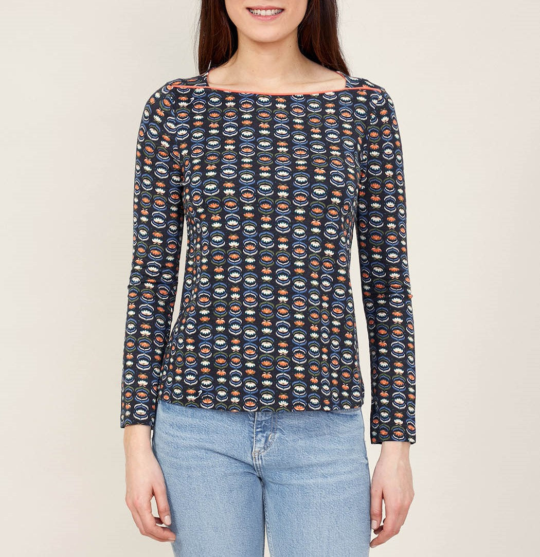 T-shirt imprimé col bateau GERO