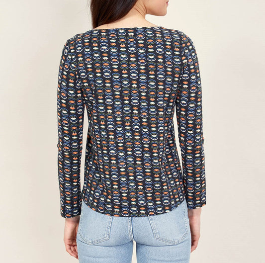 T-shirt imprimé col bateau GERO
