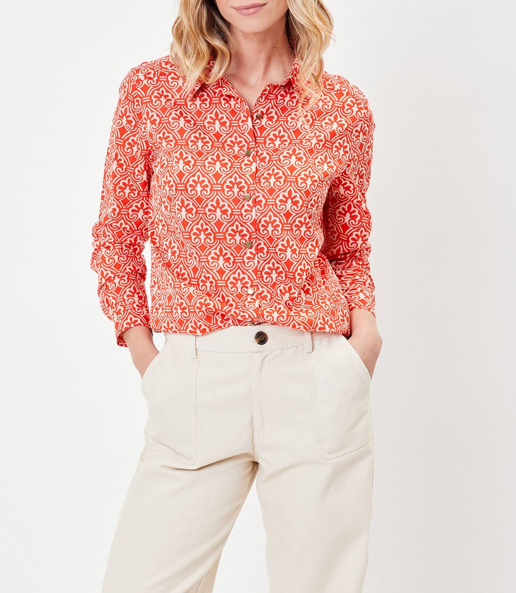 Chemise droite voile de coton bio FEBINY