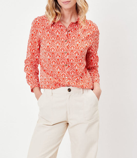 Chemise droite voile de coton bio FEBINY